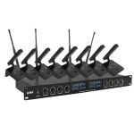 YT8 Wireless 8 Channel UHF Handheld Microphone for Stage Show, 8 Short Microphones, 8 Gooseneck Microphones, 8 Handheld Microphones, 8 BodyPacks