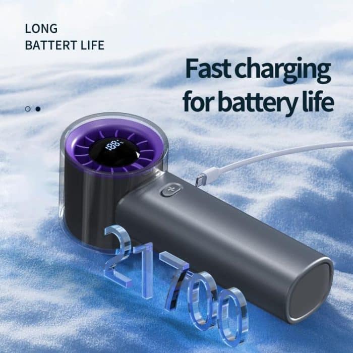 HX-F369 LED Digital Display High Speed Handheld Fan – Bild 6