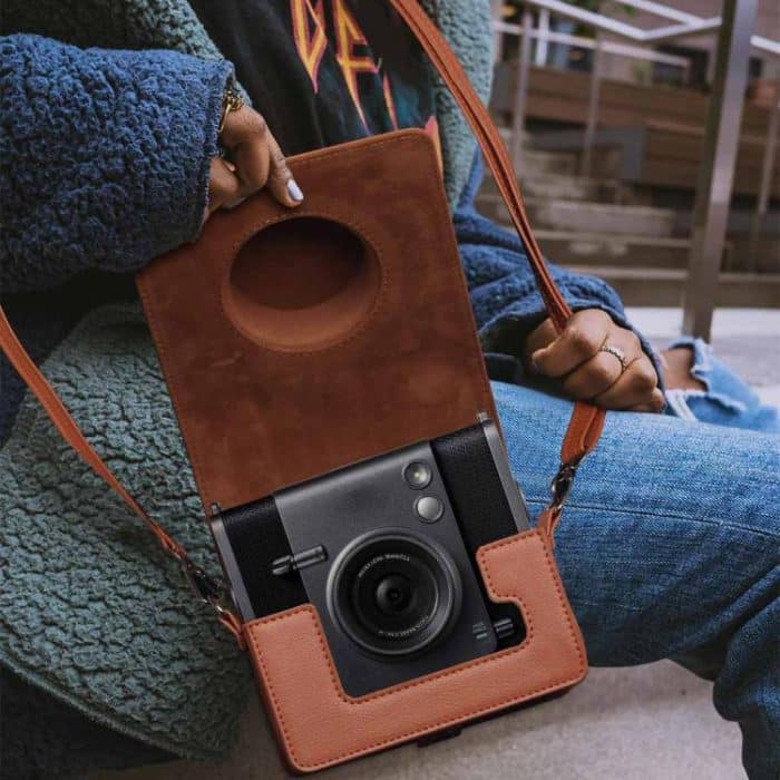 Full Body Leather Camera Case Bag with Strap, For FUJIFILM instax WIDE Evo – Bild 5