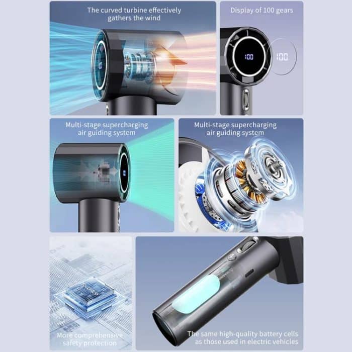 Onten F10 100-speed High-speed Turbine Handheld Fan – Bild 9