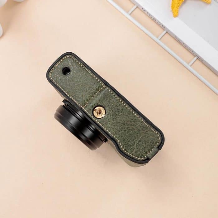 Buffalo Texture PU Leather Camera Half Case Base with Shoulder Strap, For FUJIFILM X100VI – Bild 4