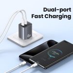 USAMS CC305 T66 45W Dual USB-C / Type-C GaN Fast Charger, EU Plug, CC305 – Bild 3