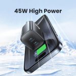 USAMS CC305 T66 45W Dual USB-C / Type-C GaN Fast Charger, EU Plug, CC305 – Bild 5