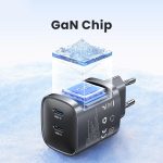 USAMS CC305 T66 45W Dual USB-C / Type-C GaN Fast Charger, EU Plug, CC305 – Bild 7