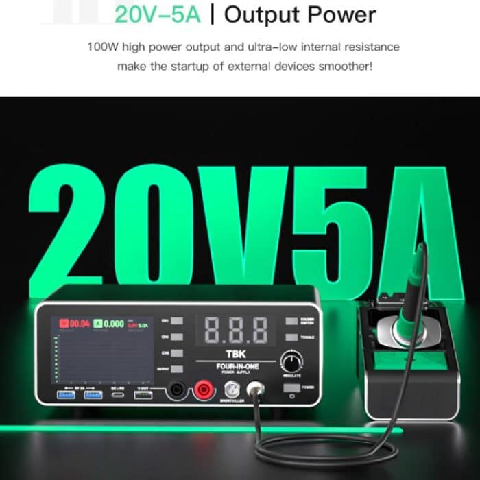 TBK-219 20V / 5A All-purpose Integrated Workstation Power Supply with C210 Soldering Iron, US Plug, AU Plug, EU Plug, UK Plug – Bild 5