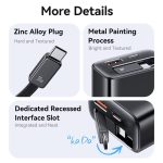 USAMS CC296 30W Schnellladegerät mit einziehbarem USB-C / Typ-C Kabel, EU Plug – Bild 9