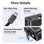 USAMS CC299 65W Fast Charger With Retractable USB-C / Type-C Cable, EU Plug – Bild 9