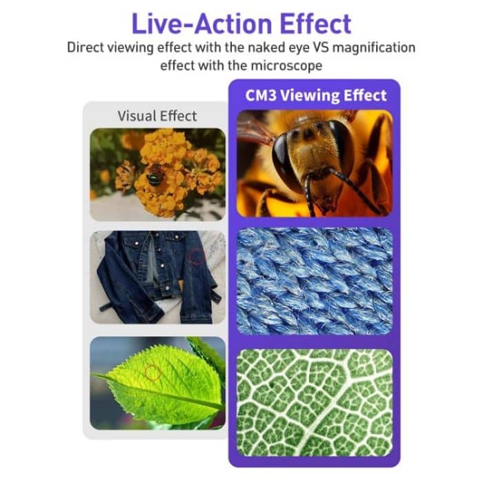 CM3 2.0 inch IPS Screen 1000X Desktop HD Digital Electron Microscope – Bild 7