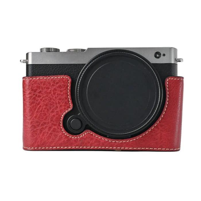 Litchi Texture PU Leather Camera Half Case Base, For Panasonic LUMIX S9 – Bild 1