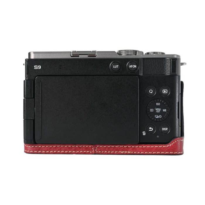 Litchi Texture PU Leather Camera Half Case Base, For Panasonic LUMIX S9 – Bild 4