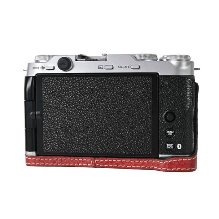 Litchi Texture PU Leather Camera Half Case Base, For FUJIFILM X-M5 – Bild 4