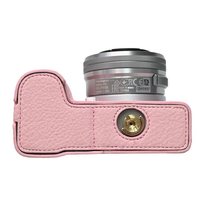 Litchi Texture PU Leather Camera Half Case Base, For Sony Alpha ZV-E10 II / ZV-E10M2 – Bild 5