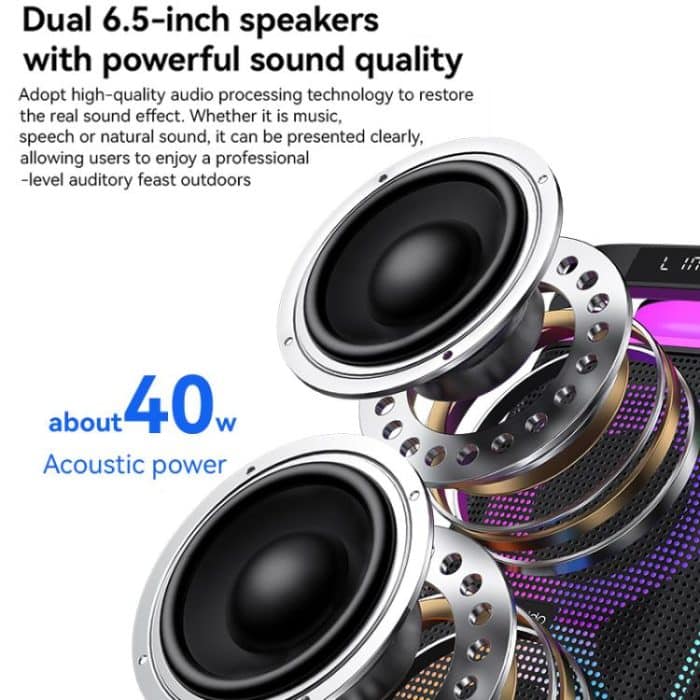 Yesido YSW29 Outdoor Ambient Light Digital Bluetooth Speaker with Microphone, YSW29 – Bild 5