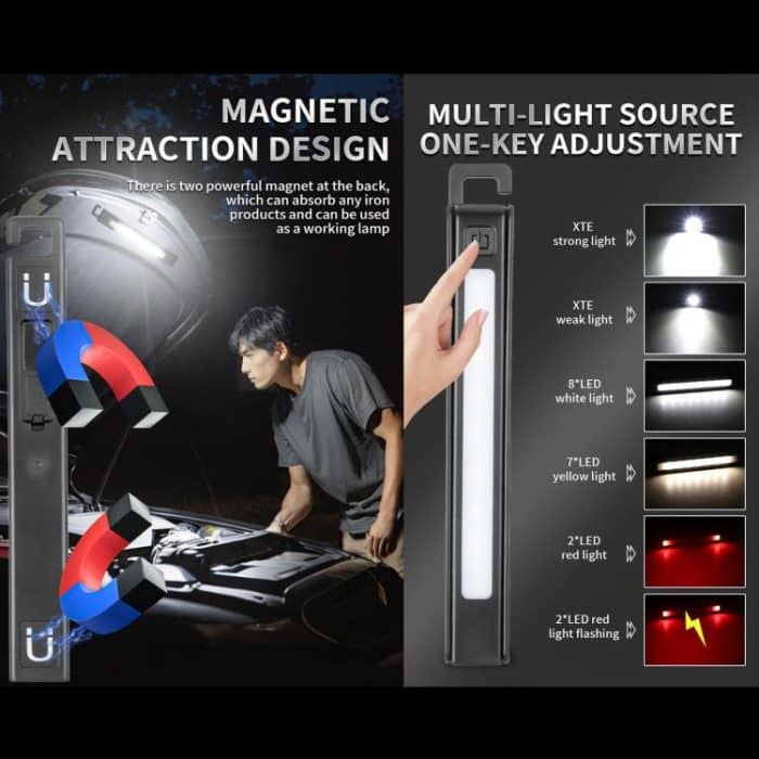 W09 Multifunctional Folding Pen Lamp LED Outdoor Work Flashlight – Bild 8