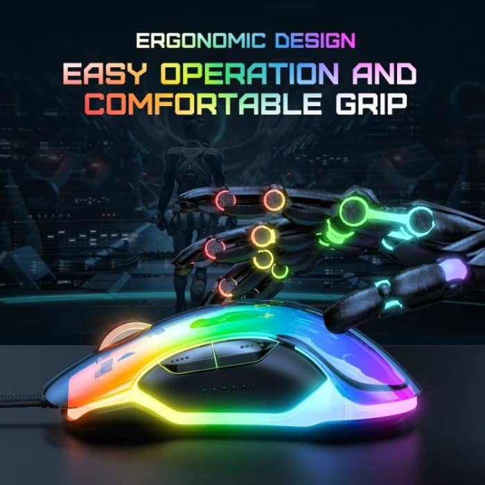 ONIKUMA CW925 12800DPI Colorful RGB E-Sports Gaming Wired Mouse – Bild 4