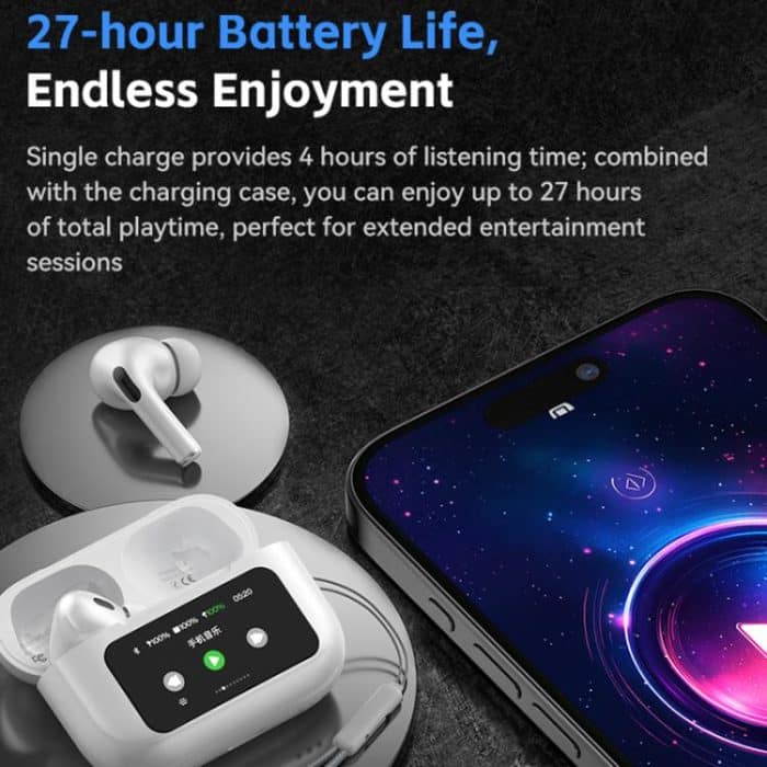 WK WS-26 Liton Series ANC+ENC Wireless Earbuds with Smart Color Screen, WS-26 – Bild 8