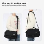 CADeN D27-1 Portable Digital Camera Bag with Strap, 26 x 21 x 15cm Grey, 31 x 21 x 17cm Black – Bild 5