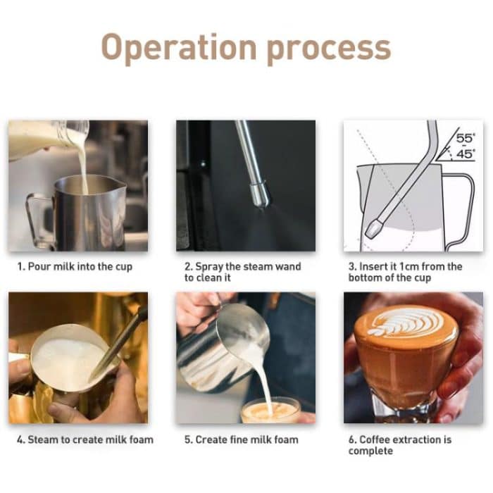 Stainless Steel Milk Frother Coffee Machine Steam Nozzle, For Barsetto, 3-hole, For Barsetto, 4-hole, For Delonghi 9 Serie, Single-hole, For Delonghi 9 Serie, 3-hole, For Delonghi Stainless Steel, For Gemilai, 3-hole, For Gaggia, 3-hole – Bild 5