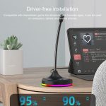 USB Multi-function Microphone RGB Light Built-in Sound Card – Bild 3