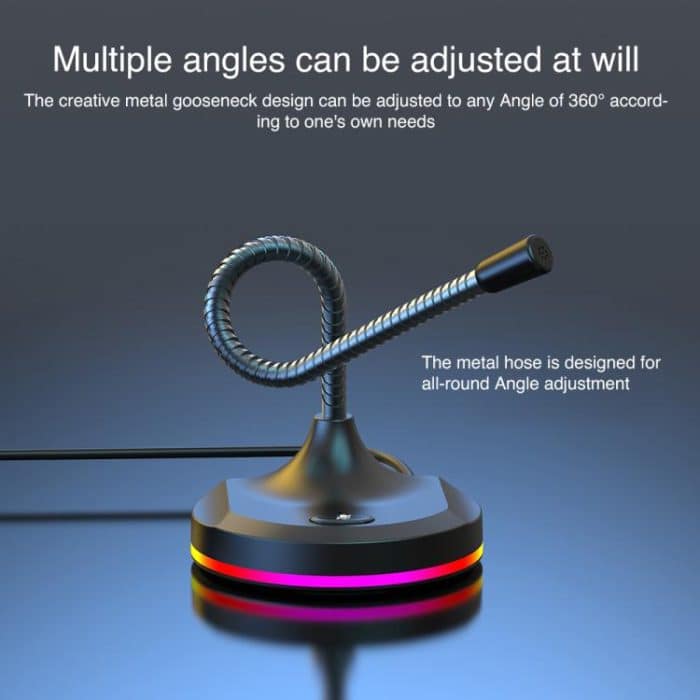 USB Multi-function Microphone RGB Light Built-in Sound Card – Bild 5