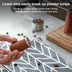 Solid Wood Stand Stainless Steel Coffee Loose Powder Needle – Bild 5