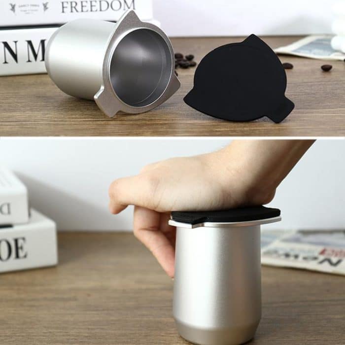 Coffee Machine Handle Dosing Cup Mug Coffee Powder Feeder with Silicone Cover For Breville 8 Series, Powder Feeder (Sliver), Powder Feeder (Black) – Bild 9
