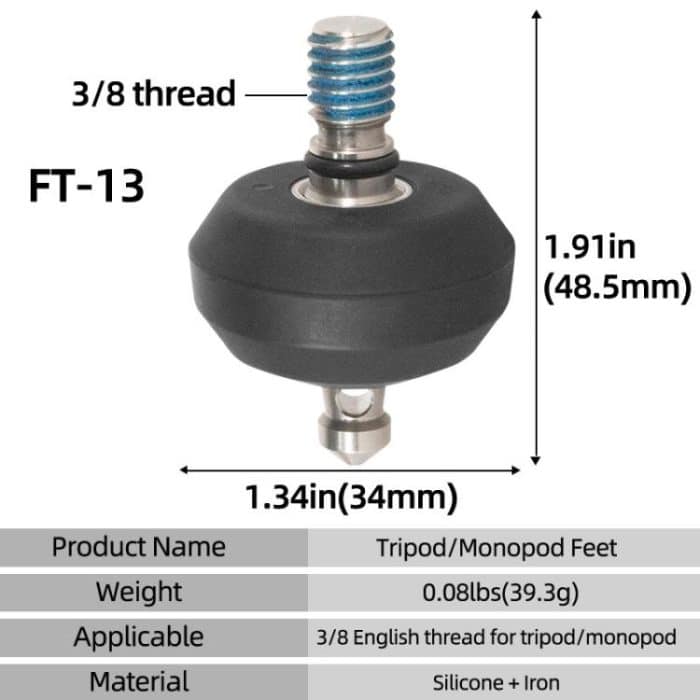 BEXIN FT-13 3/8 Screw Rubber Feet Pads Tripod Anti-Slip Foot Pad, FT-13 – Bild 8