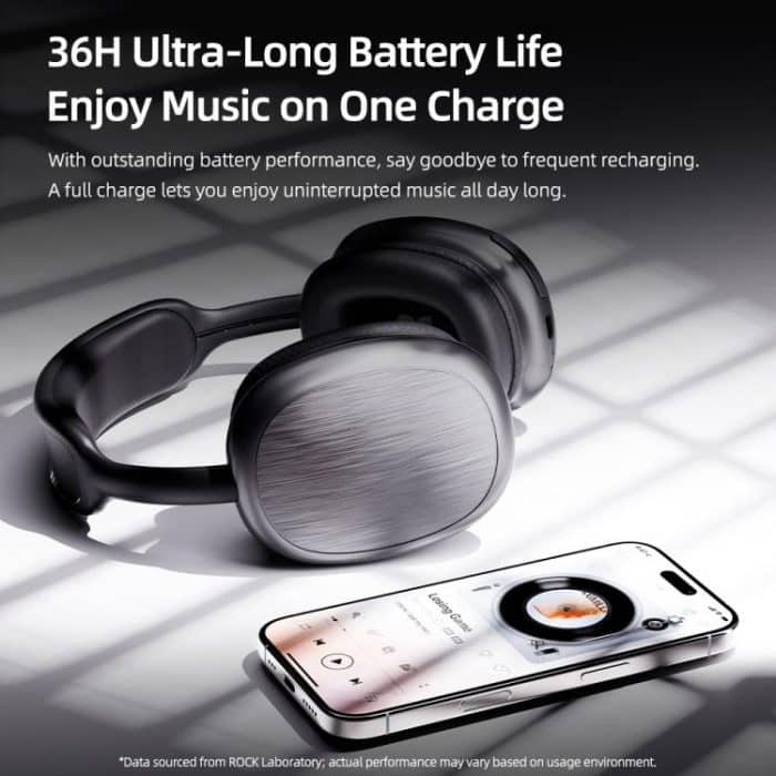 ROCK O5 Head-mounted Bluetooth 5.3 Wireless Headphones, O5 (Silver), O5 (Grey) – Bild 9