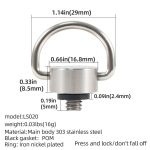 BEXIN LS020 Quick Release Plate Screws 1/4 inch C-Ring Adapter Mount Screws, LS020 – Bild 5