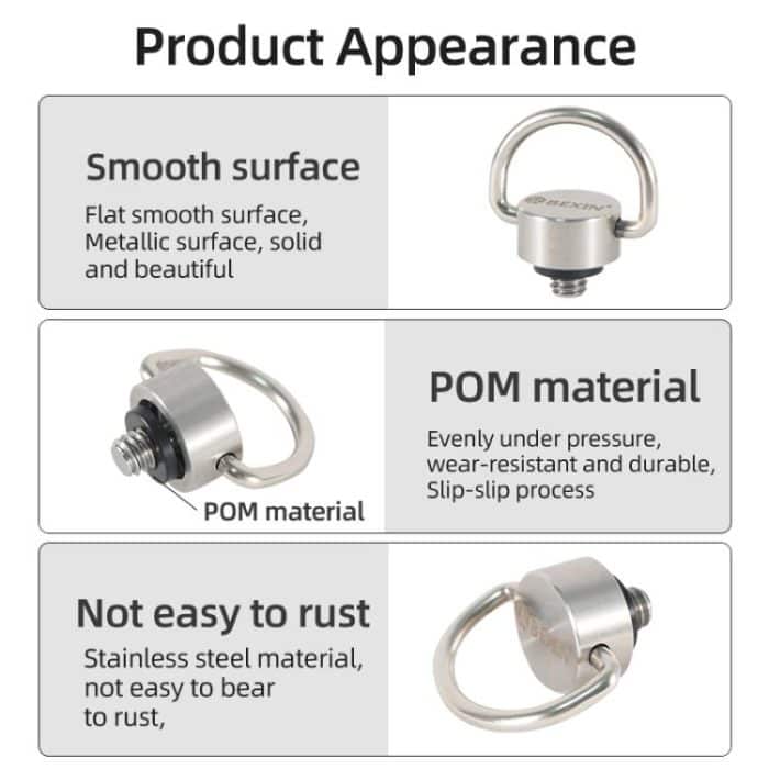 BEXIN LS020 Quick Release Plate Screws 1/4 inch C-Ring Adapter Mount Screws, LS020 – Bild 7