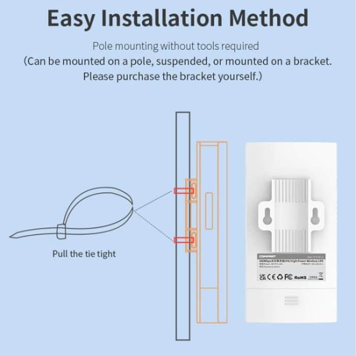 COMFAST CF-E112N V2 2.4GHz 300Mbps 9dBi Monitoring Bridge Set – Bild 18