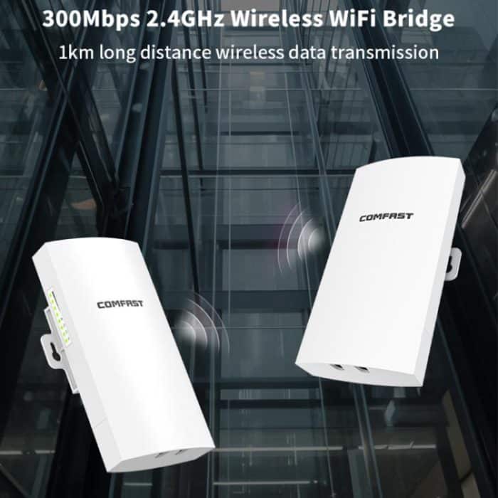 COMFAST CF-E112N V2 2.4GHz 300Mbps 9dBi Monitoring Bridge Set – Bild 3