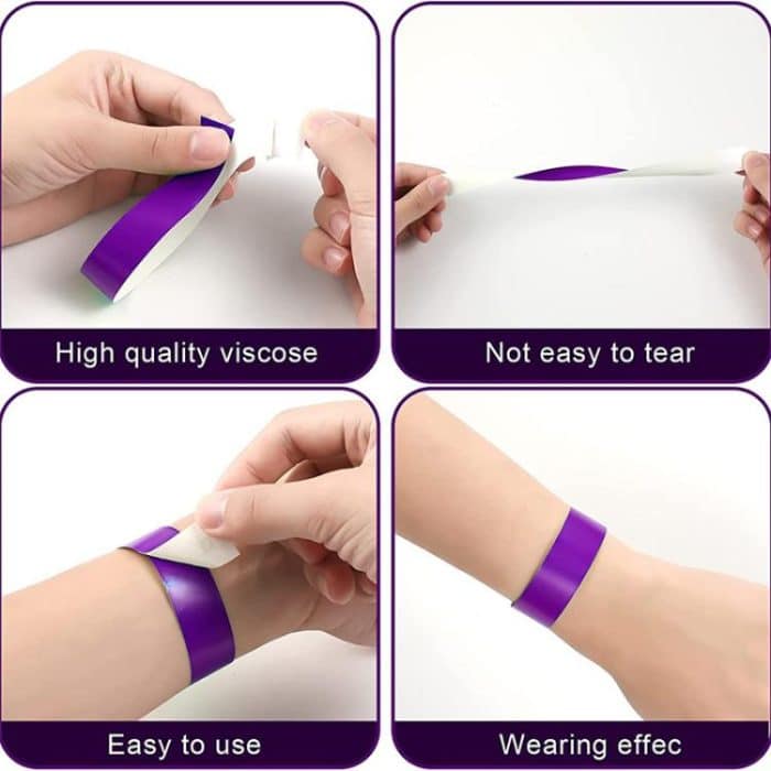 600pcs Disposable Waterproof Colored Bracelet – Bild 2