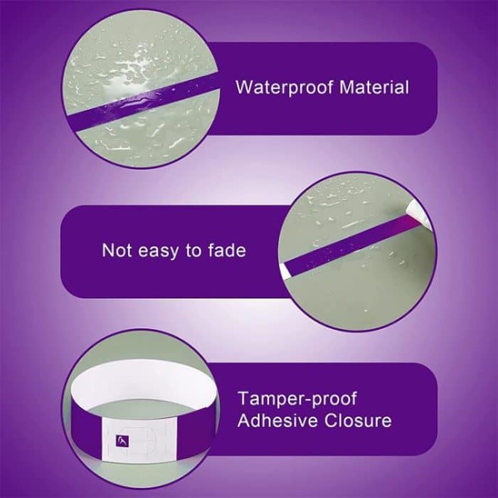 600pcs Disposable Waterproof Colored Bracelet – Bild 3