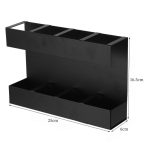 Four-grid Straw Cutlery Metal Storage Rack Kitchen Organizer without Soft Magnetic Sheet, without Soft Magnetic Sheet – Bild 3