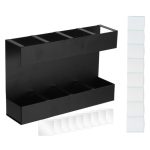 Four-grid Straw Cutlery Metal Storage Rack Kitchen Organizer without Soft Magnetic Sheet, without Soft Magnetic Sheet – Bild 4