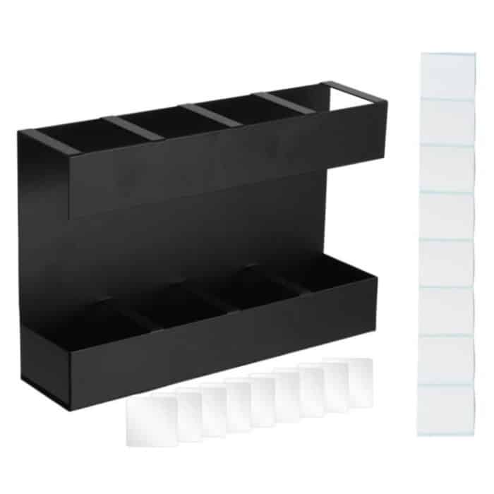 Four-grid Straw Cutlery Metal Storage Rack Kitchen Organizer without Soft Magnetic Sheet, without Soft Magnetic Sheet – Bild 4