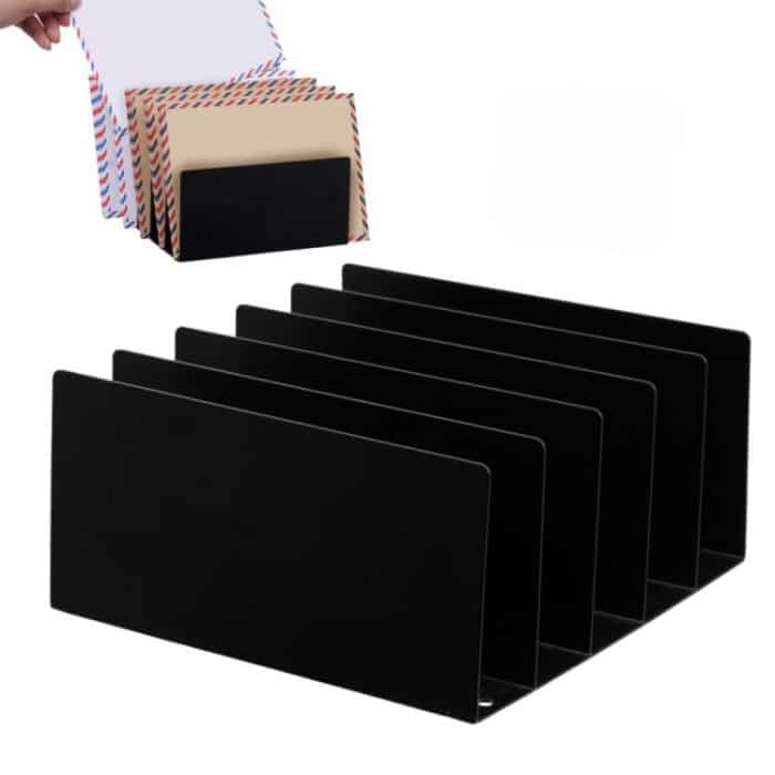 Five-grid Envelope Notepad Metal Storage Rack Mail Envelope Sorting Desktop Organizer, YH017 – Bild 1