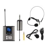 XTUGA  A1 UHF Wireless Headset Lavalier Microphone System with Bodypack Transmitter, A1 – Bild 2