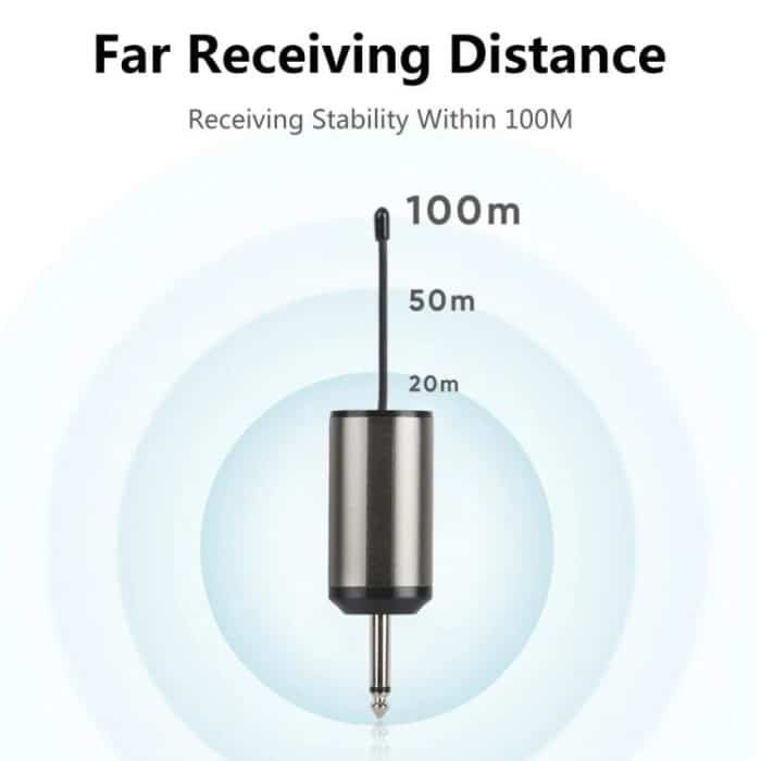 XTUGA  A1 UHF Wireless Headset Lavalier Microphone System with Bodypack Transmitter, A1 – Bild 3