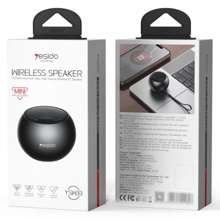 Yesido YSW33 3W Aluminum Alloy Mini Wireless Speaker, YSW33 – Bild 10