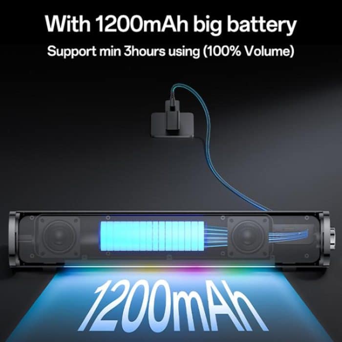 Yesido YSW27 10W RGB Desktop Wireless Speaker, YSW27 – Bild 10