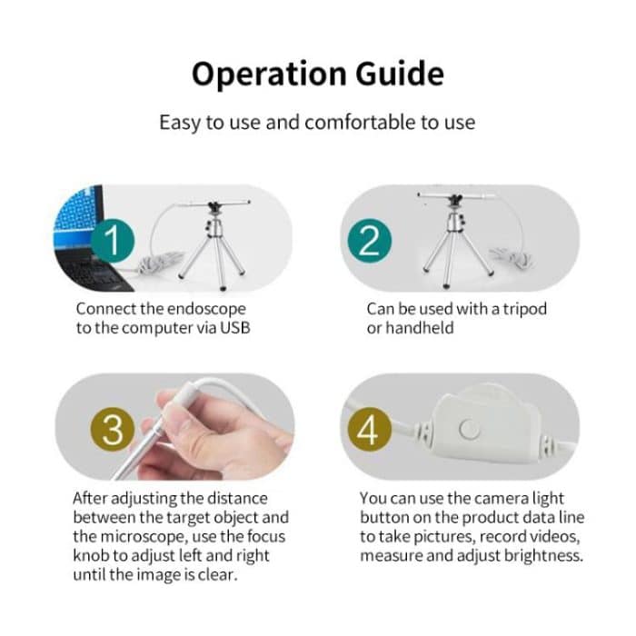 Supereyes Y002 200W HD USB Industrial Dispensing Machine Endoscope Electron Microscope – Bild 15