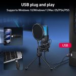 Yanmai SF-777R RGB-Licht-Desktop-Mikrofon zur Rauschunterdrückung mit Anti-Sprühnetz – Bild 5