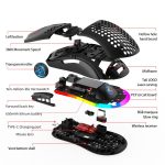 HXSJ T66 3 Modes Wired 2.4G BT5.3 Wireless RGB Rechargeable Mouse, T66 – Bild 12