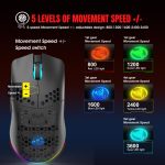 HXSJ T66 3 Modes Wired 2.4G BT5.3 Wireless RGB Rechargeable Mouse, T66 – Bild 3
