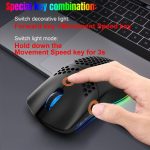 HXSJ T66 3 Modes Wired 2.4G BT5.3 Wireless RGB Rechargeable Mouse, T66 – Bild 8