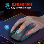 HXSJ X200 3600DPI Colorful Luminous Wired Mouse, Cable Length: 1.5m, X200 Black, X200 White – Bild 2
