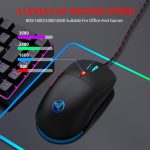 HXSJ X200 3600DPI Colorful Luminous Wired Mouse, Cable Length: 1.5m, X200 Black, X200 White – Bild 4