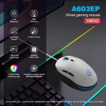 HXSJ X200 3600DPI Colorful Luminous Wired Mouse, Cable Length: 1.5m, X200 Black, X200 White – Bild 6